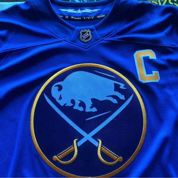 Men's Buffalo Sabres Jack Eichel Fanatics Branded Royal Home Premier Breakaway - Picture 3 of 4